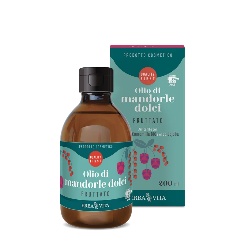 Erba Vita Olio Di Mandorle Dolci Fruttato Prodotto Cosmetico Corpo 200ml