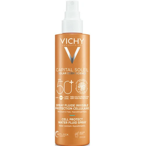 Vichy Capital Soleil Cell Protect Fluido Ultra Leggero Spray Protezione Alta SPF50 200 ml