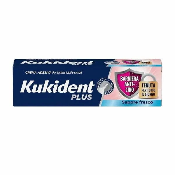 Kukident Plus Doppia Protezione Gusto Menta Fresca 40g