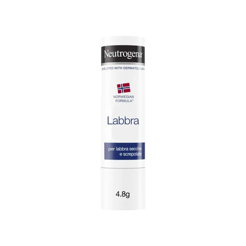 Neutrogena Balsamo Labbra con Glicerina Lipstick per Labbra Secche Formula Norvegese Burrocacao per Labbra Screpolate 4,8gr