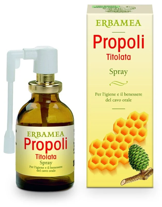 Erbamea Propoli Titolata per l'igiene e il benessere del cavo orale Spray 30ml