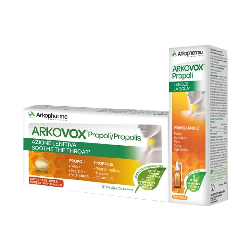 Arkovox Propoli Pack pastiglie + spray per il benessere della gola