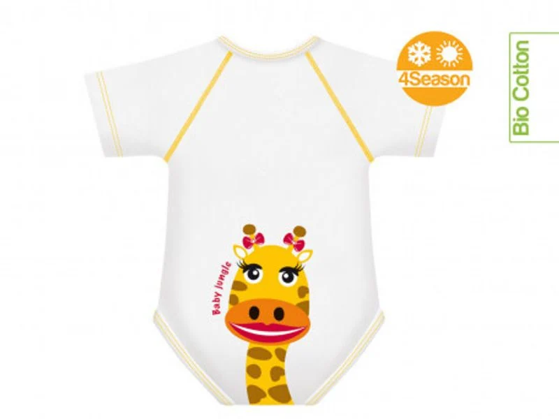 J Bimbi Body 0-36M Bio Cotton 4 Season Baby Jungle Giraffa