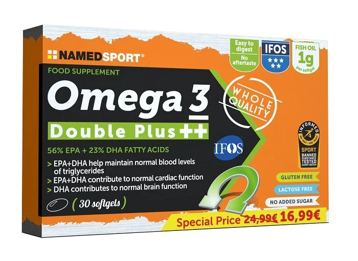 Named Sport Omega 3 Double Plus ++ integratore alimentare 30 perle softgel