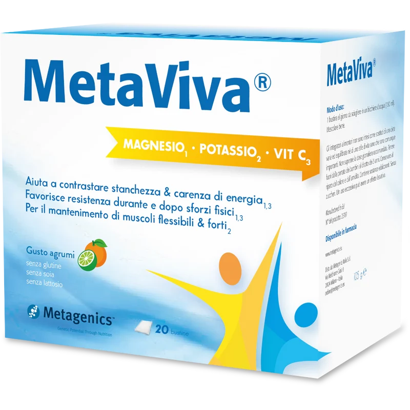 Metaviva Magnesio Potassio Vitamina C 20 Bustine