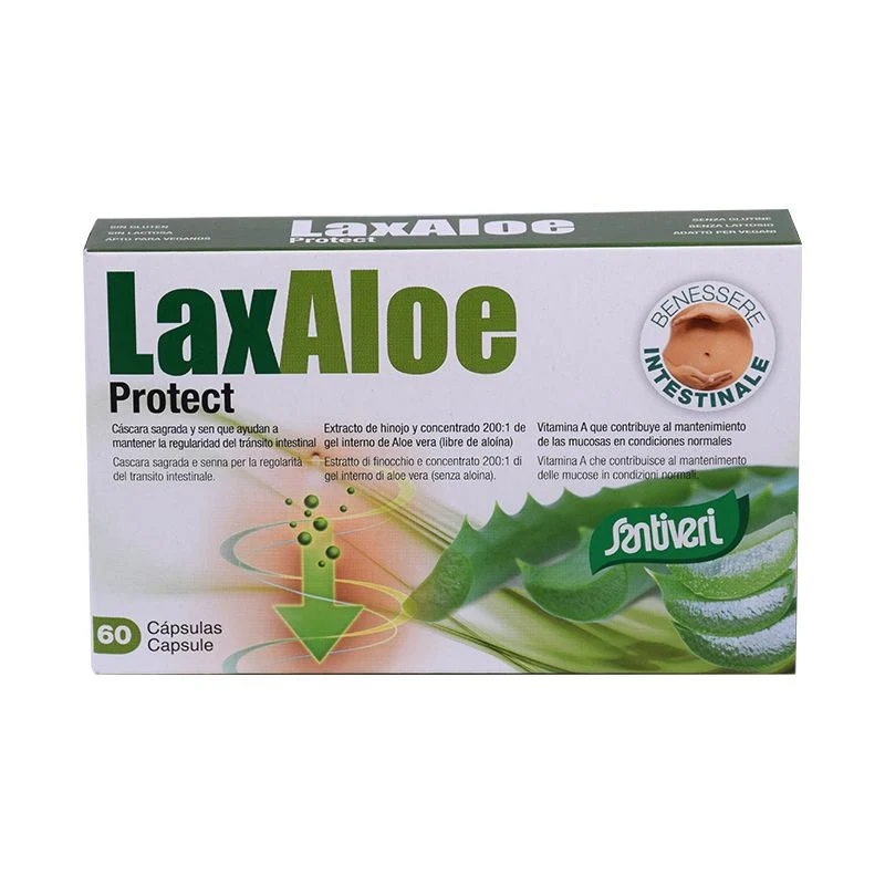 Santiveri LaxAloe Protect per il benessere intestinale 60 capsule vegetali