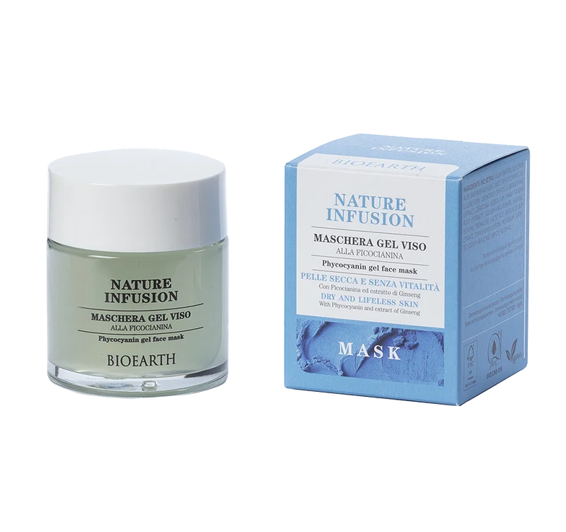 Bioearth Maschera Gel Viso Ficocianina 100ml