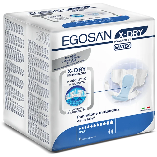 Egosan X-Dry Pannoloni A Mutandina XL 8 Pezzi