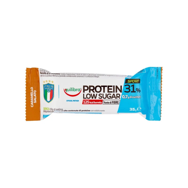 Equilibra Protein Low Sugar Barretta Caramello Salato 35g