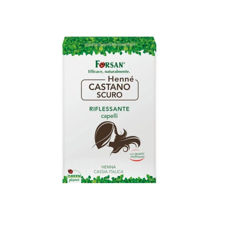 Forsan Capelli Hennè Castano Scuro Riflessante 100g