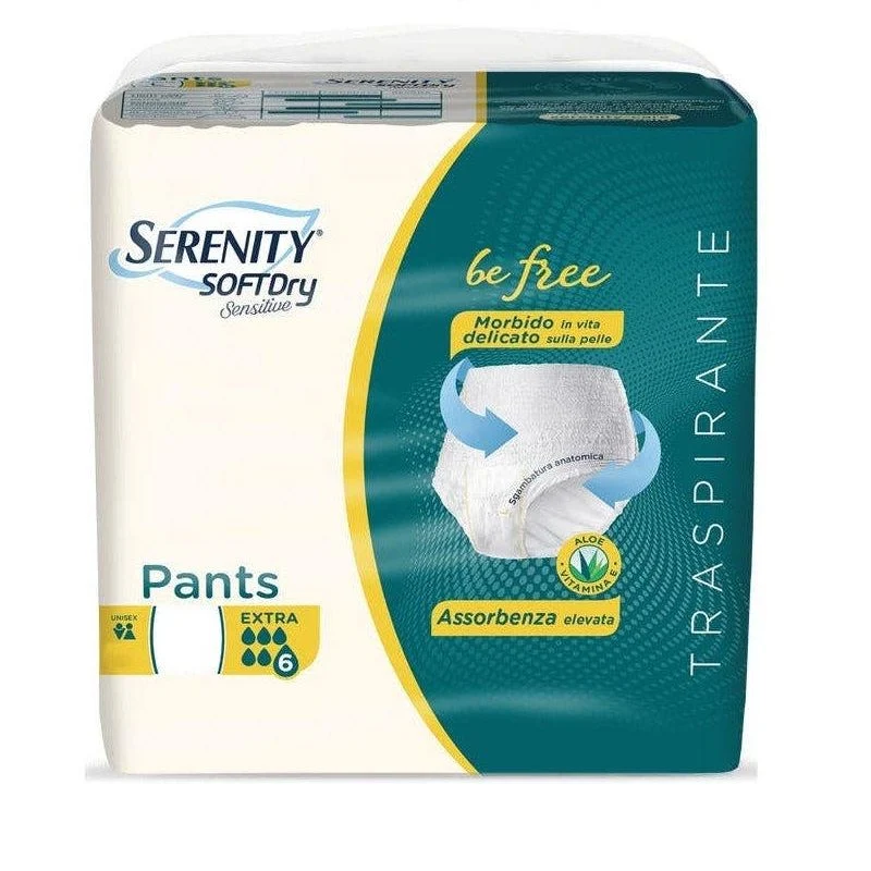 Serenity Soft Dry Sensitive Pants Extra taglia XL 14 pezzi