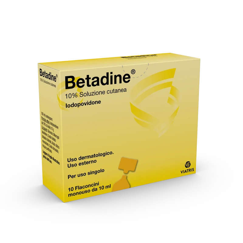 BETADINE 10% SOLUZIONE CUTANEA 10 FLACONCINI MONOUSO IN HDPE DA 10ML