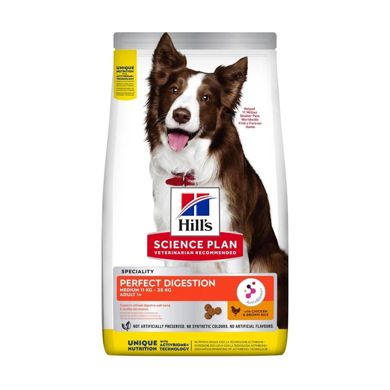 Hill's Science Plan Perfect Digestion Crocchette Pollo E Riso Integrale Cani Taglia Media Sacco 14kg