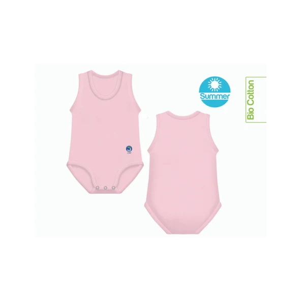 J Bimbi Body Neonato Senza Maniche In Cotone Bio 0-36Mesi Rosa
