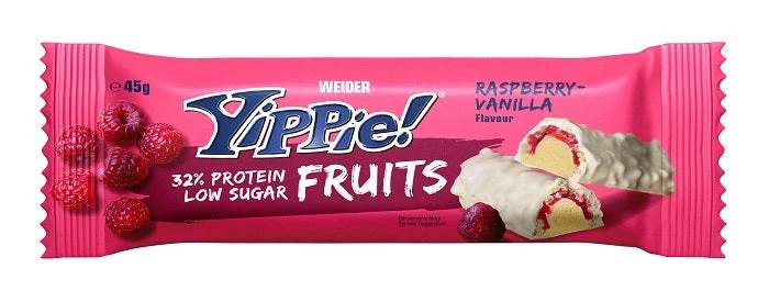 Weider Yippie Fruits Barretta Proteica Lampone Vaniglia 45g