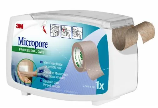 CEROTTO IN CARTA MICROPORE SURGICAL TAPE TAN M5X25MM DISPENSER