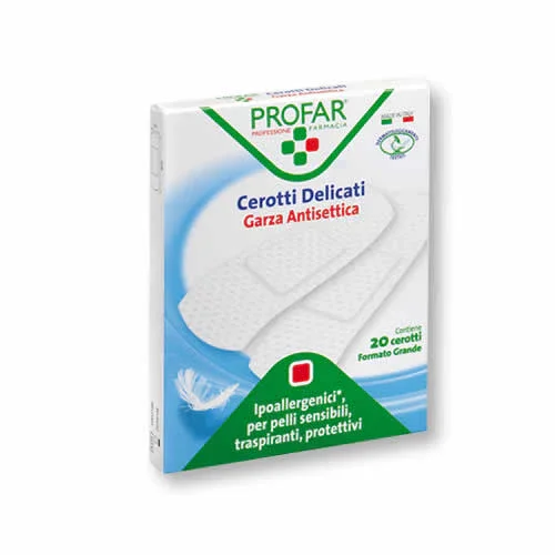 CEROTTO TESSUTO NON TESSUTO DELICATO GRANDI 7X3 CM 20 PEZZI PROFAR